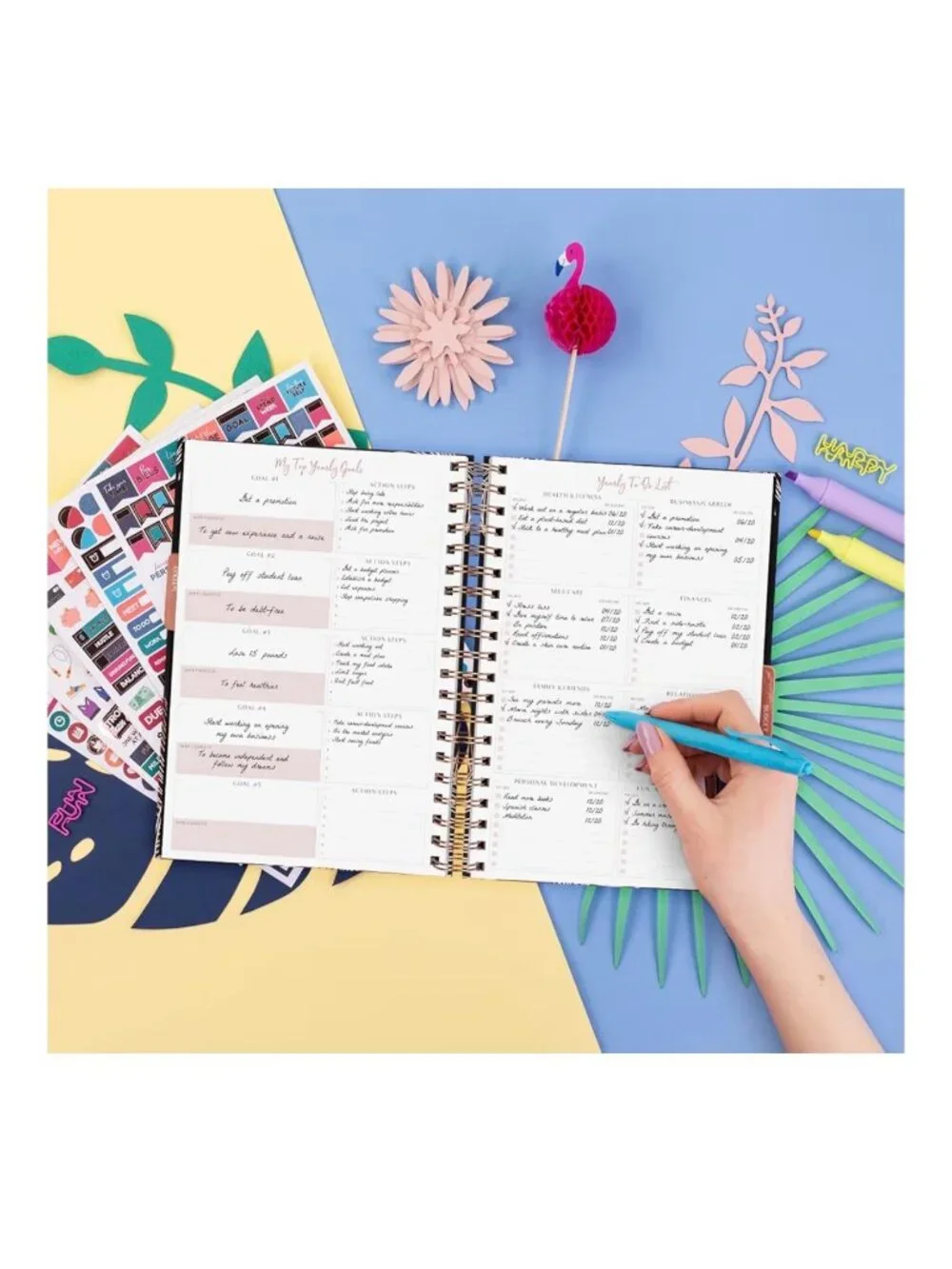 Planberry Weekly Planner Premium - Undated Organizer Budget Planner & Habit Trac